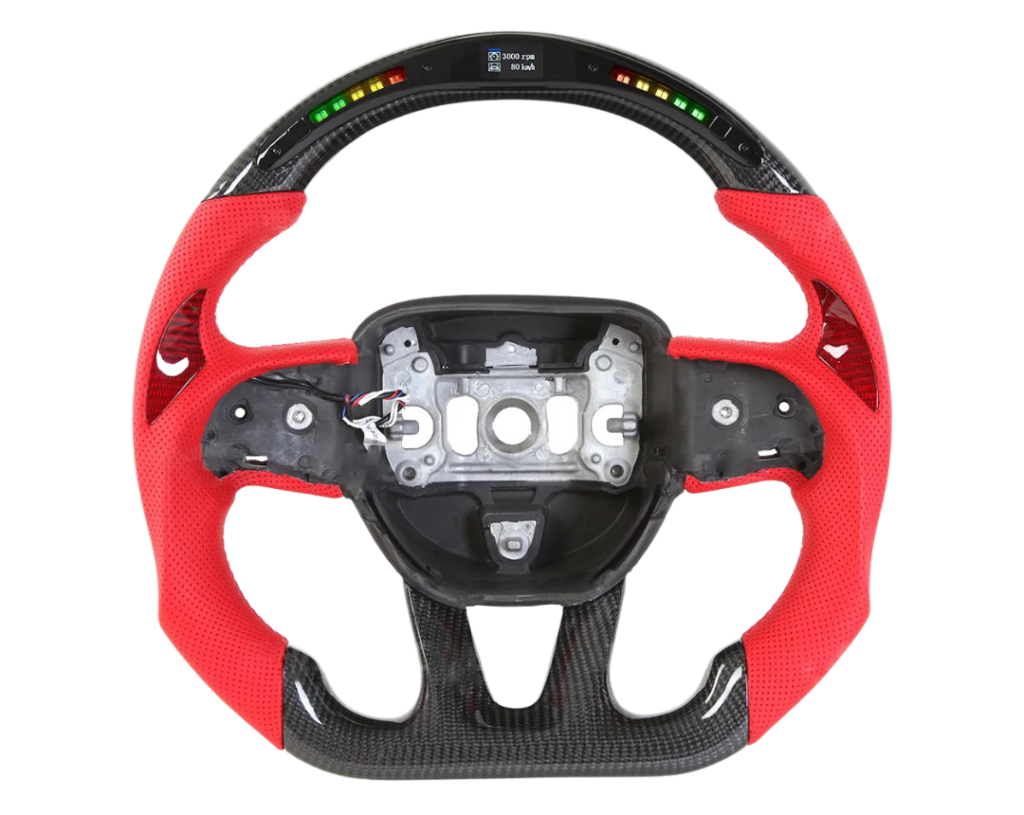 2015 2022 Dodge Charger Premium LED Steering Wheel Red