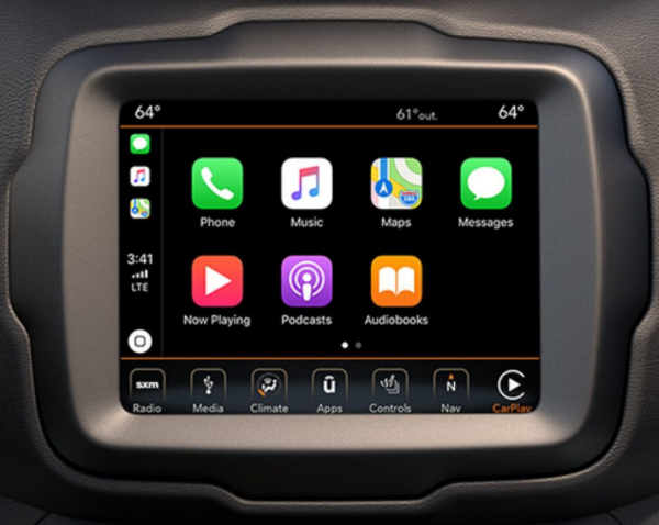 Factory OEM GPS Navigation 8.4 4C NAV UAQ Radio with Apple CarPlay & Android Auto upgrade kit with Plug & Play installation for your 2014-2021 Jeep Renegade.